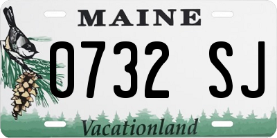 ME license plate 0732SJ