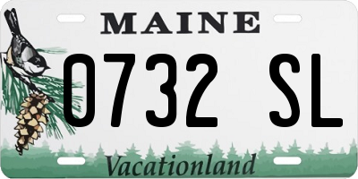 ME license plate 0732SL