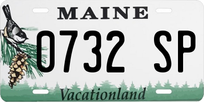 ME license plate 0732SP