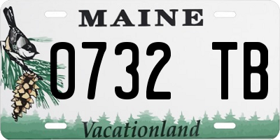ME license plate 0732TB