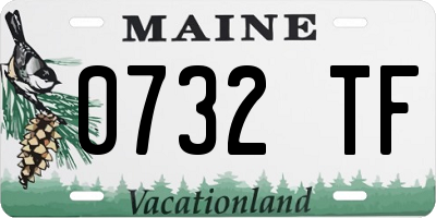 ME license plate 0732TF