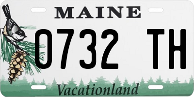 ME license plate 0732TH