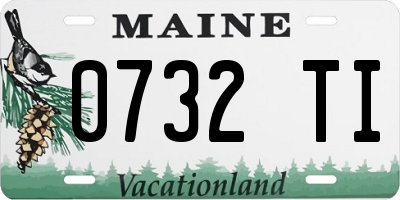 ME license plate 0732TI