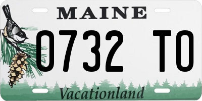 ME license plate 0732TO