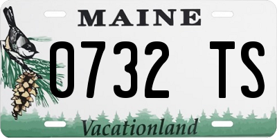 ME license plate 0732TS