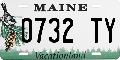 ME license plate 0732TY