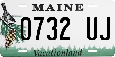 ME license plate 0732UJ
