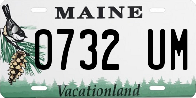ME license plate 0732UM