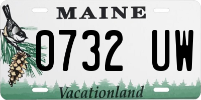 ME license plate 0732UW