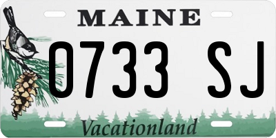ME license plate 0733SJ