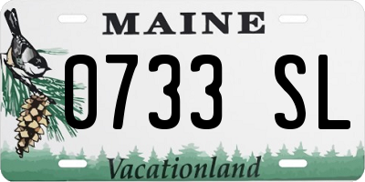 ME license plate 0733SL