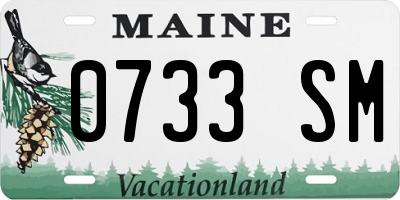 ME license plate 0733SM
