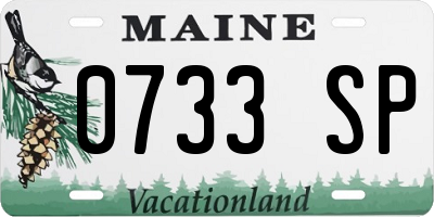 ME license plate 0733SP