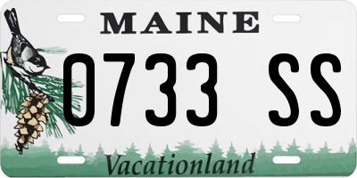 ME license plate 0733SS