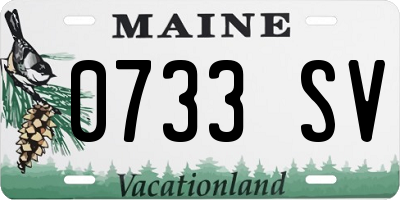 ME license plate 0733SV