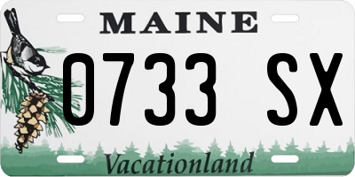 ME license plate 0733SX