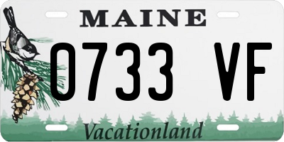 ME license plate 0733VF