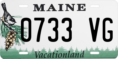ME license plate 0733VG