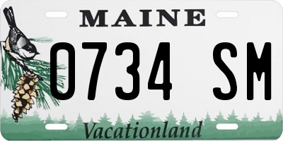 ME license plate 0734SM