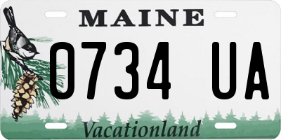 ME license plate 0734UA