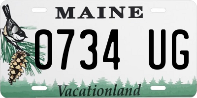 ME license plate 0734UG