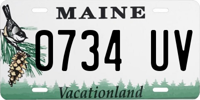 ME license plate 0734UV