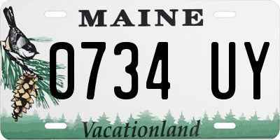 ME license plate 0734UY