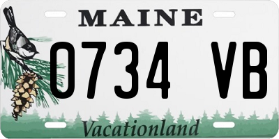 ME license plate 0734VB