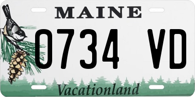 ME license plate 0734VD