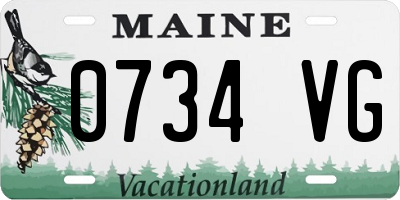 ME license plate 0734VG