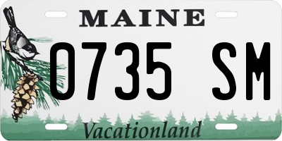 ME license plate 0735SM