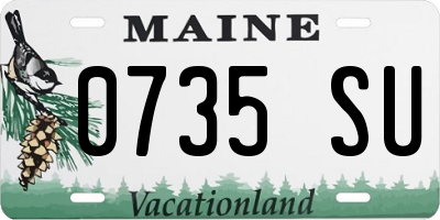 ME license plate 0735SU