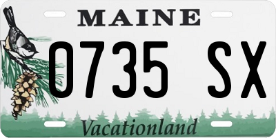 ME license plate 0735SX