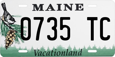 ME license plate 0735TC