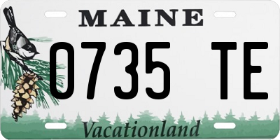 ME license plate 0735TE