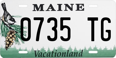ME license plate 0735TG