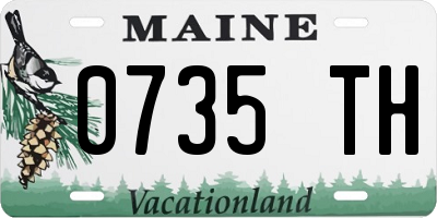 ME license plate 0735TH