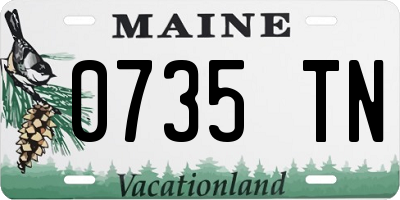ME license plate 0735TN