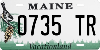 ME license plate 0735TR