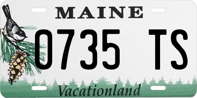 ME license plate 0735TS