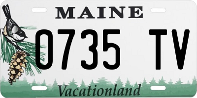 ME license plate 0735TV