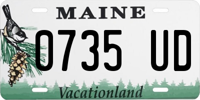 ME license plate 0735UD