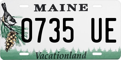 ME license plate 0735UE