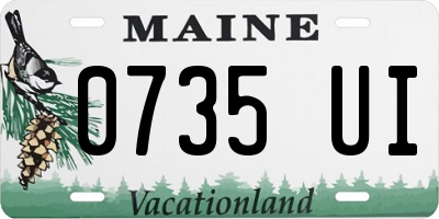 ME license plate 0735UI
