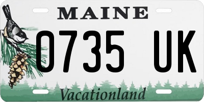 ME license plate 0735UK