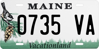 ME license plate 0735VA