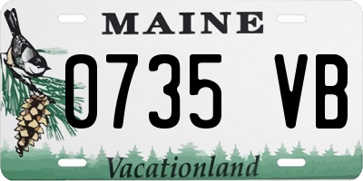 ME license plate 0735VB