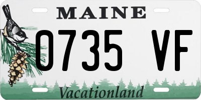 ME license plate 0735VF