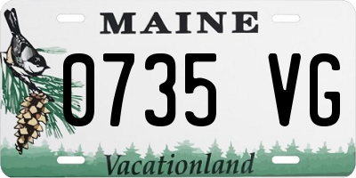 ME license plate 0735VG