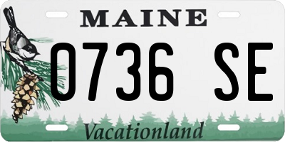 ME license plate 0736SE